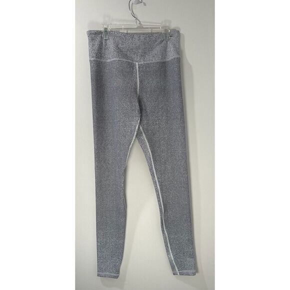 Zyia Active blue white dot pattern women’s leggings size 8/10.  #31-1809 - Picture 1 of 4